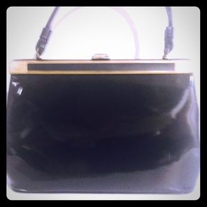 Vintage, 1960, patent black bag